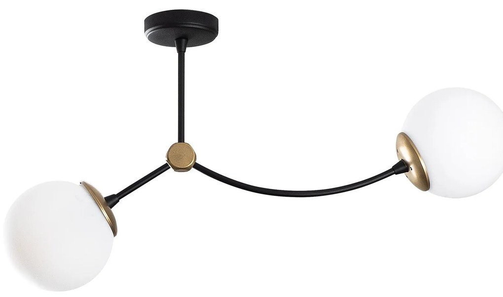 Chandelier Kromozom – Branco/Preto – 72 x 15 cm