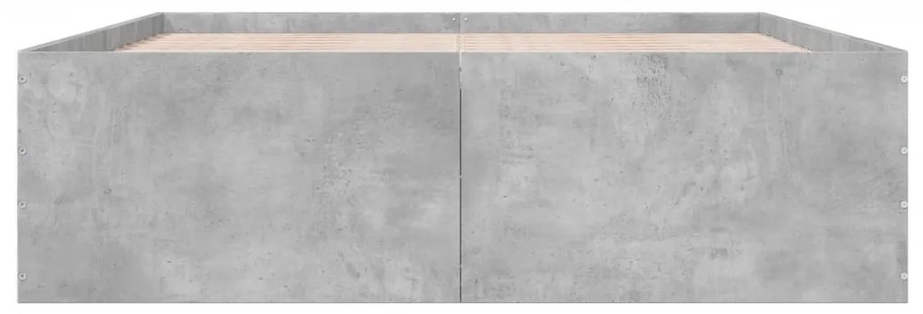 Estrutura de cama 160x200 cm derivados de madeira cinza cimento