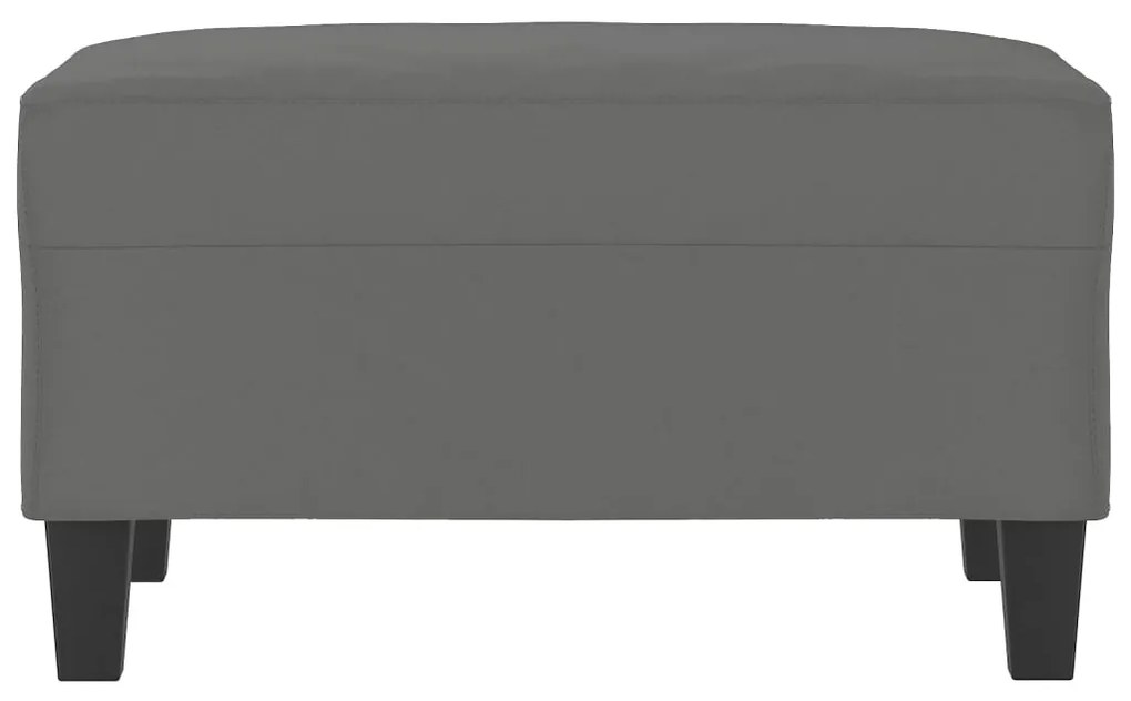 Apoio de pés 70x55x41 cm tecido de microfibra cinzento-escuro