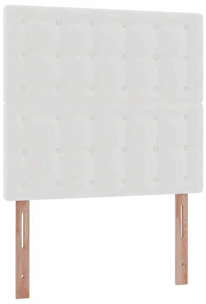 Cama otomana com colchão 100x200 cm couro artificial branco