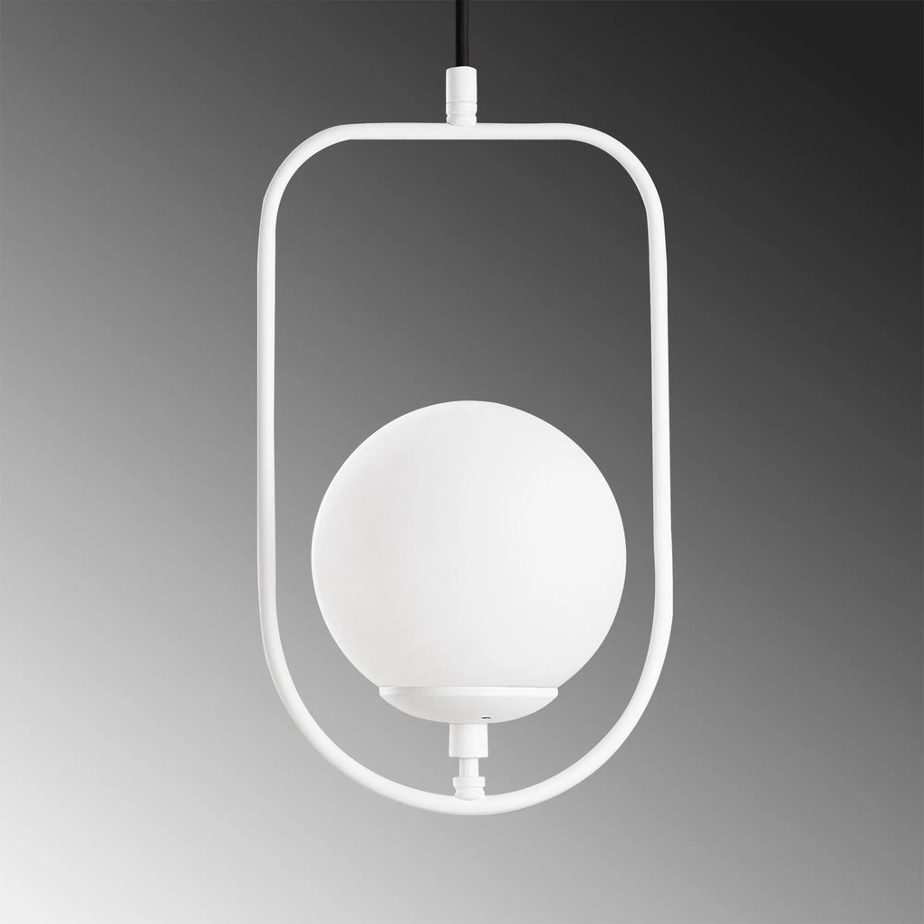 Candeeiro de Teto Skew – Branco – 20 cm Largura, Altura Máx 171 cm, Al