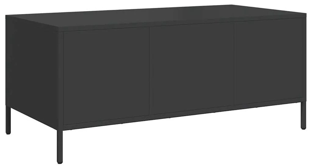 Mesa de centro 101,5x50x43,5 cm aço laminado a frio preto