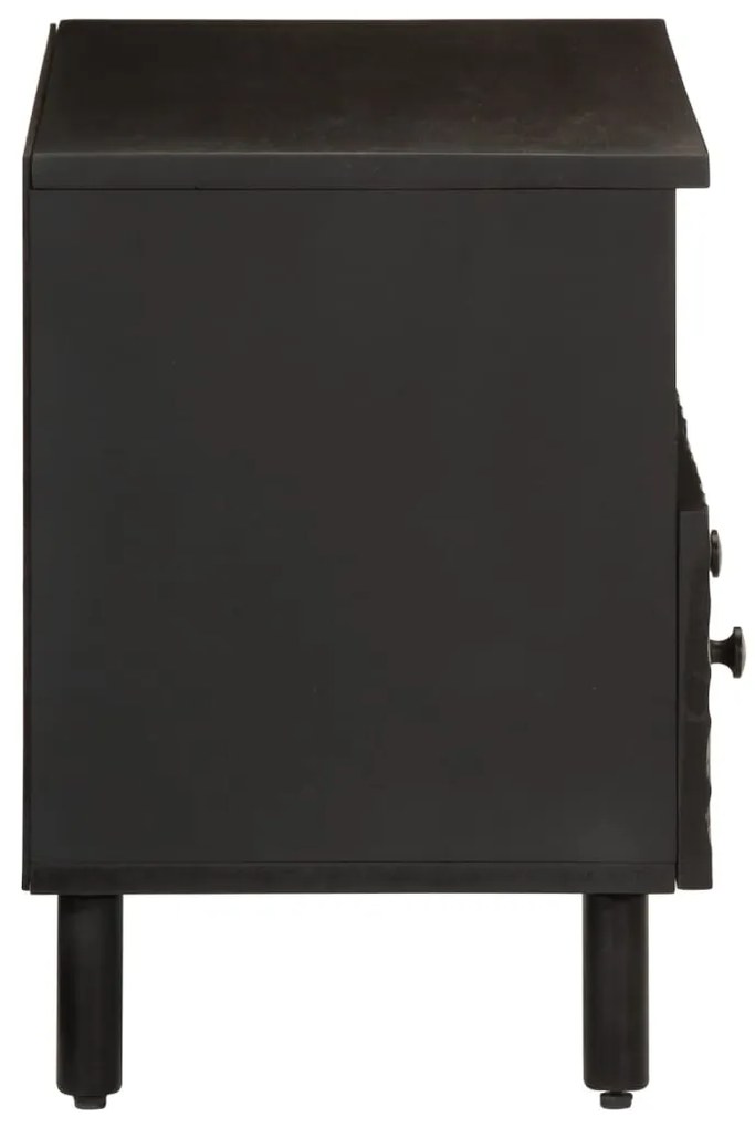 Móvel de TV 70x33x46 cm madeira de mangueira maciça preto