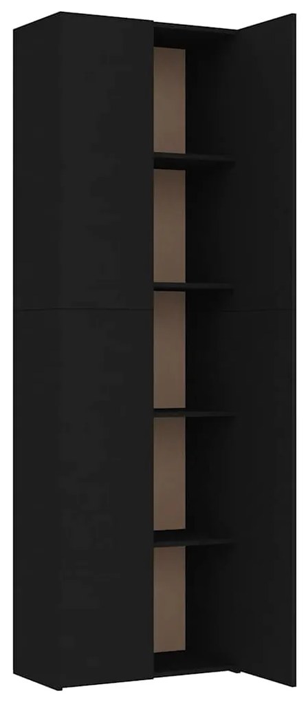 Armário de escritório derivados de madeira preto