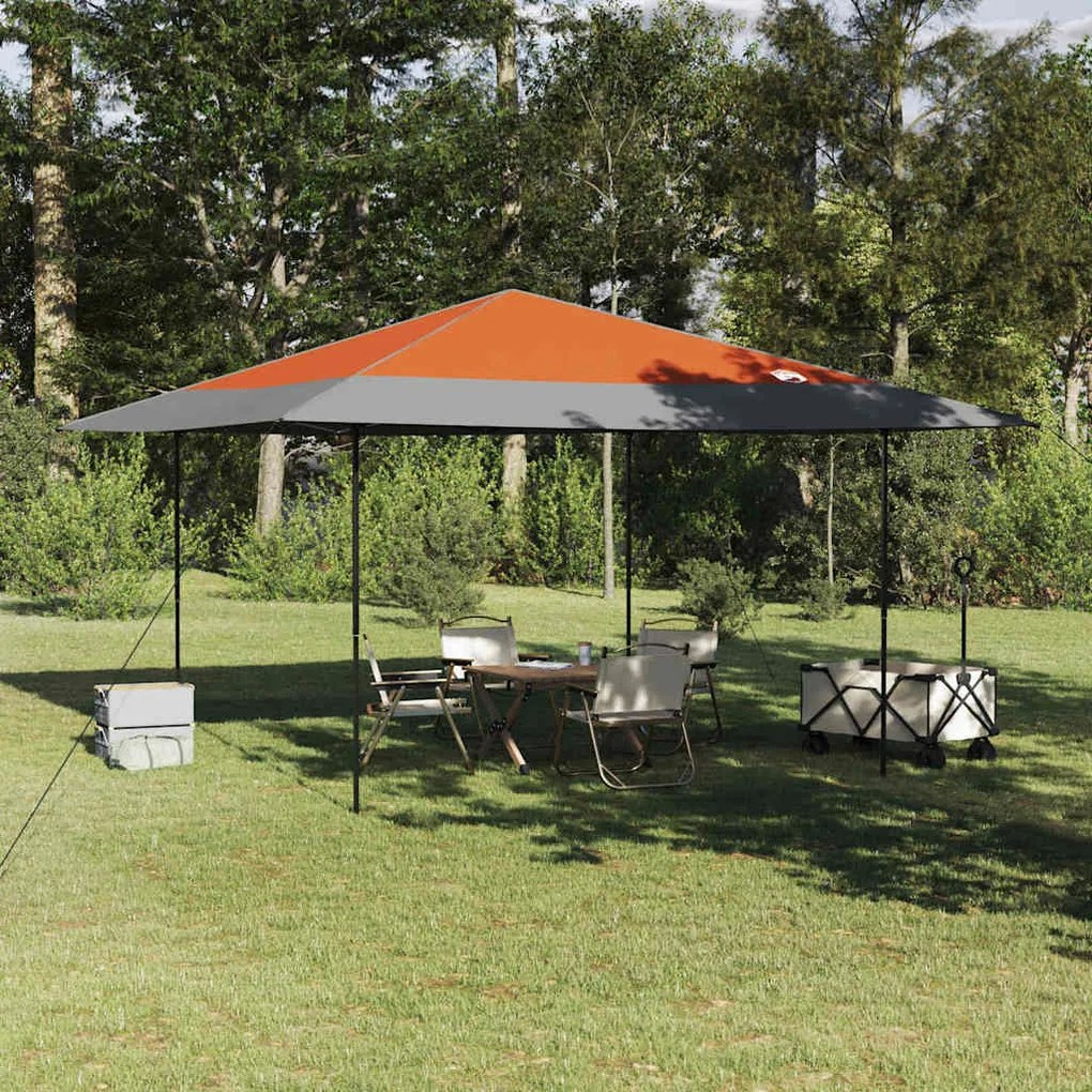 Tenda de Toldo Laranja 400 x 400 x 227 / 236 / 245 cm Tecido Oxford