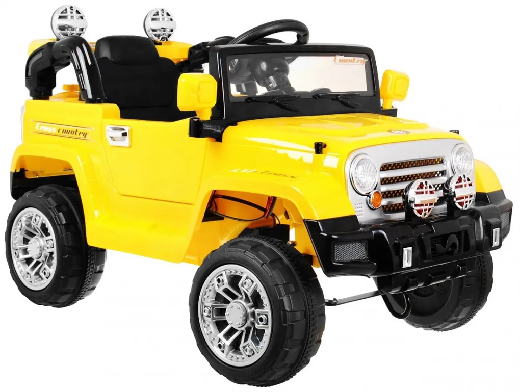 Jipe elétrico para Crianças 12V JEEP JJ245 Amarelo