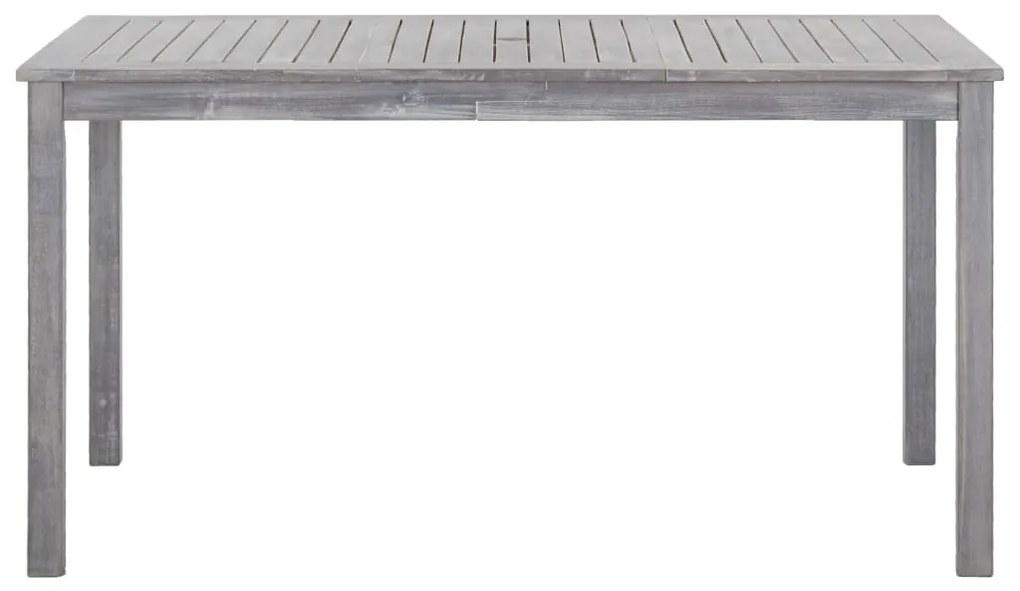 5 pcs conjunto de jantar para exterior acácia maciça cinzento