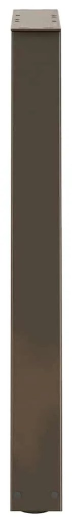 Pés para mesa de jantar em formato de V, 2 peças, aço natural, 60x(72-