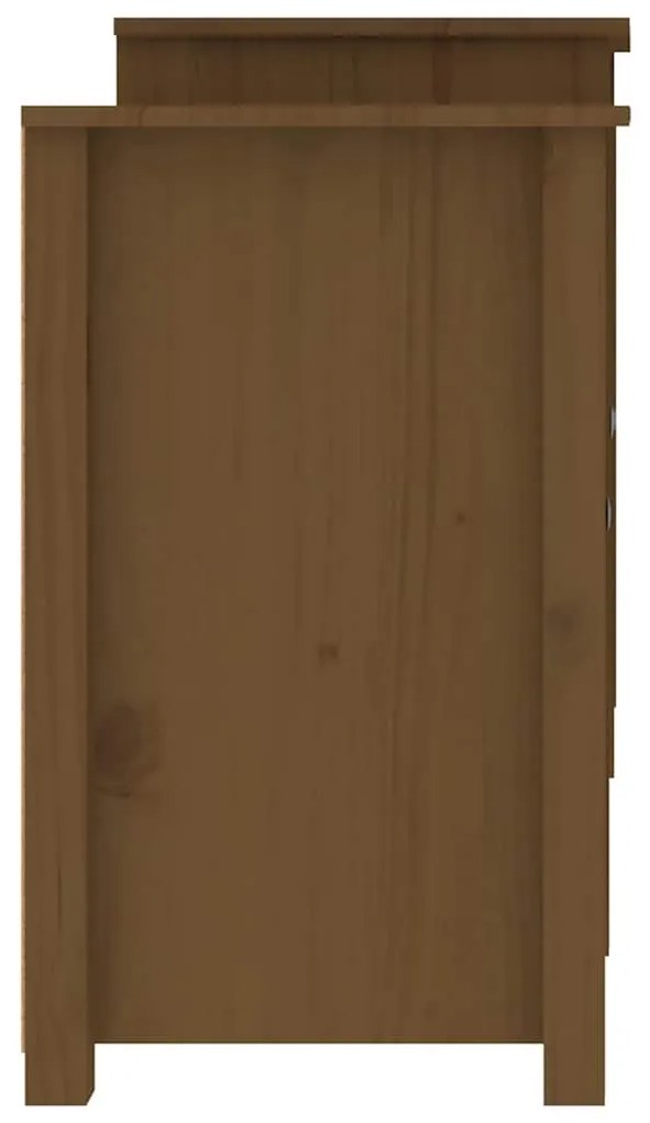 Aparador 164x37x68 cm madeira de pinho maciça castanho mel