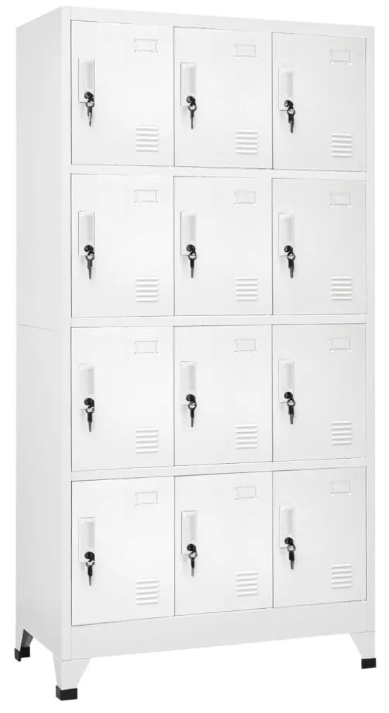 vidaXL Cacifo com 12 compartimentos 90x45x180 cm