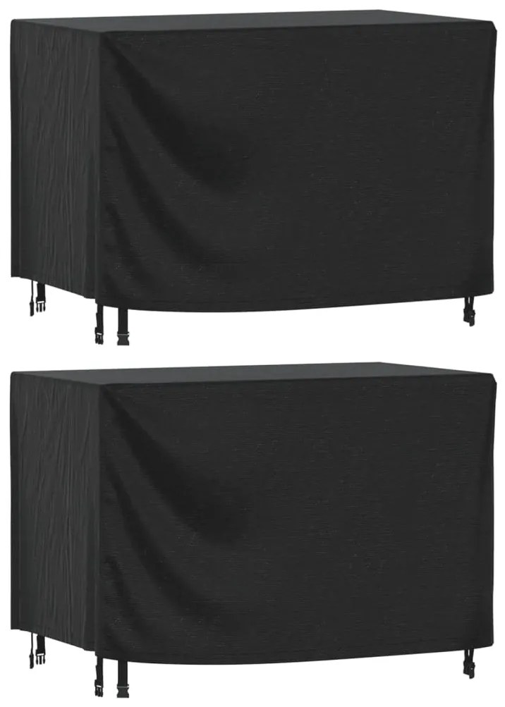 vidaXL Capas móveis de jardim 2pcs 140x70x90 cm impermeável 420D preto
