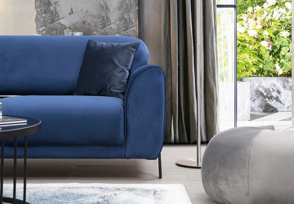 Sofá-cama de canto Image Corner – Azul Marinho – 287 cm x 169 cm