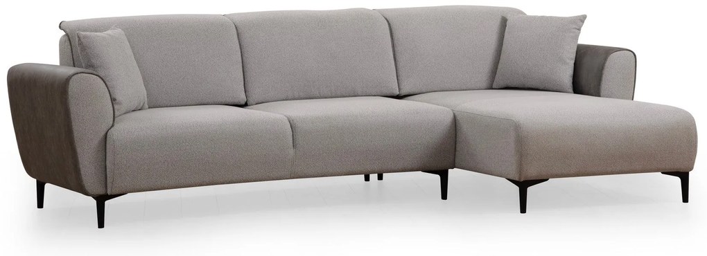 Sofá-Cama de Canto Aren – Cinzento – 150 x 260 cm
