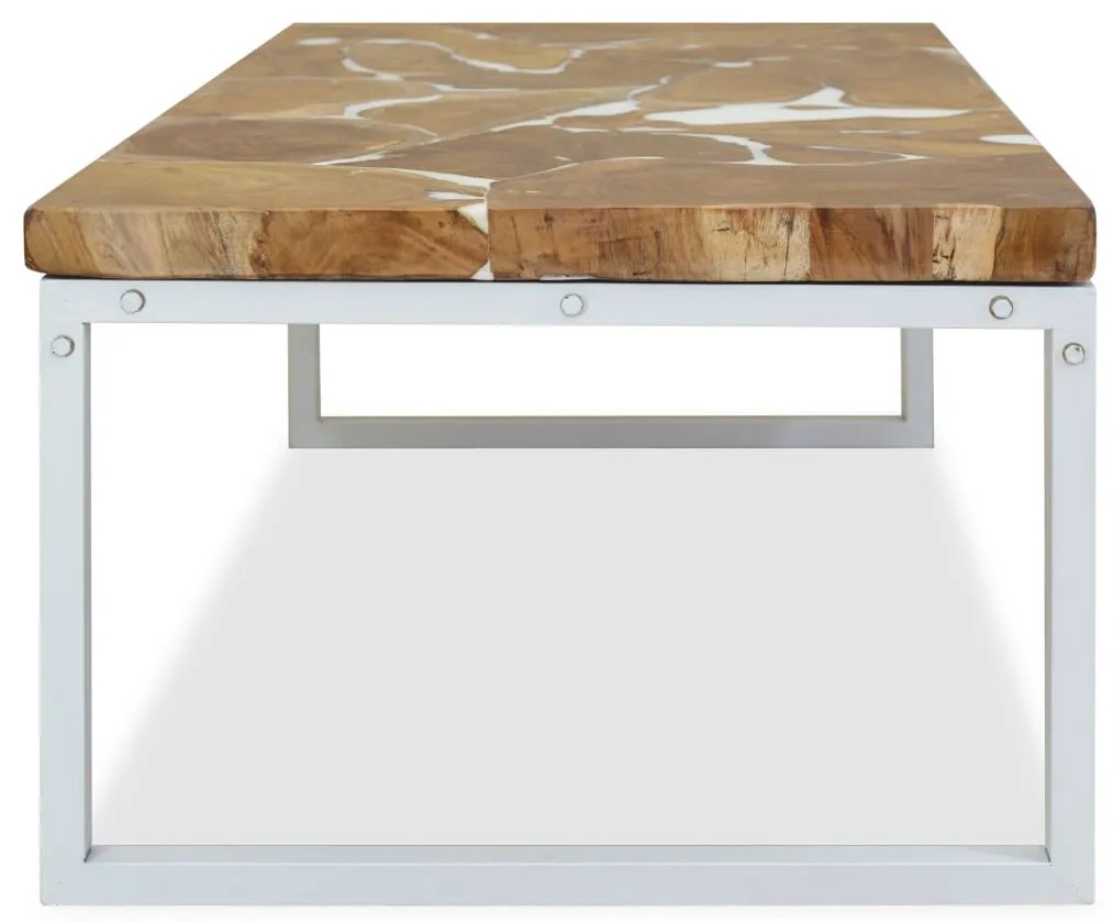 Mesa de centro em resina de teca 110x60x40 cm