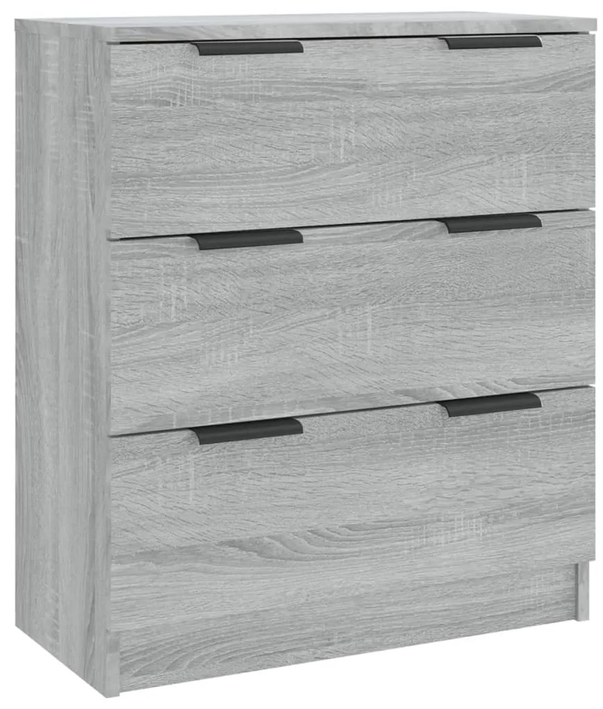 3 pcs aparadores derivados de madeira sonama cinzento