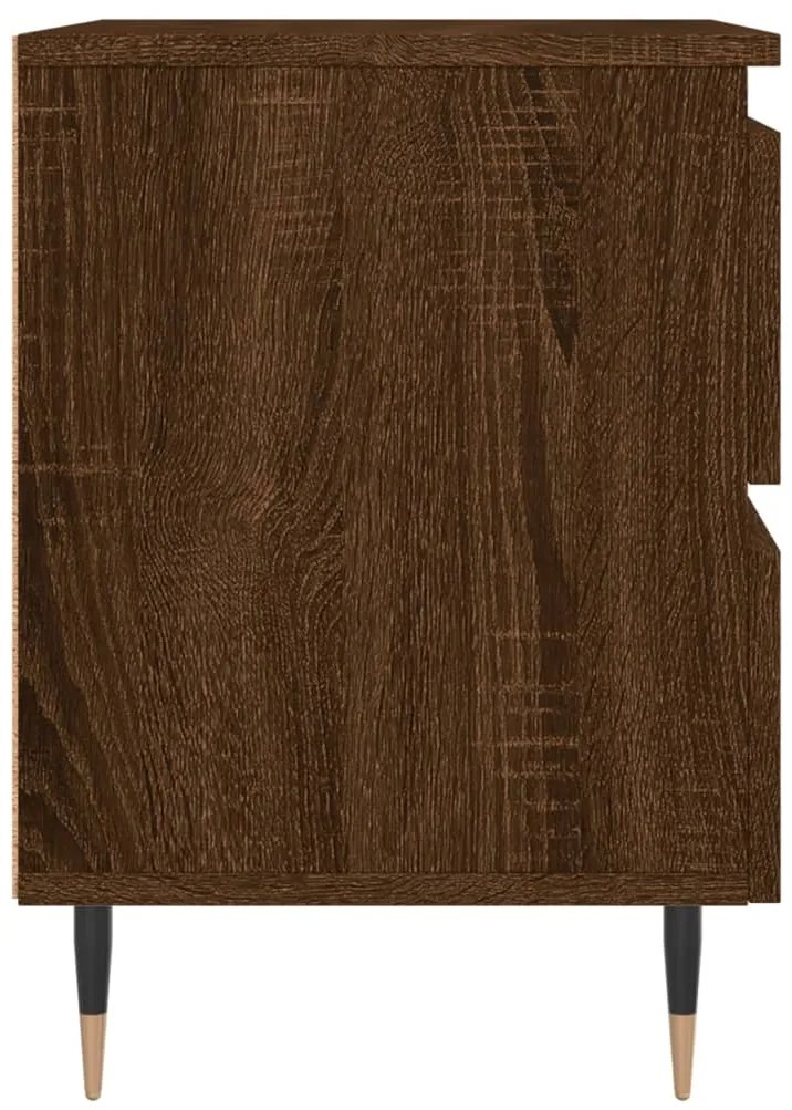 Mesa cabeceira 40x35x50 cm derivados madeira carvalho castanho