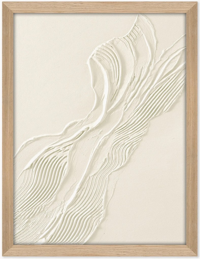 Quadro em tela pintado à mão emoldurado Beige Heritage