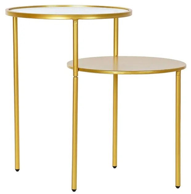 Mesa de apoio DKD Home Decor Cristal Dourado Metal (57 x 40,5 x 54 cm)