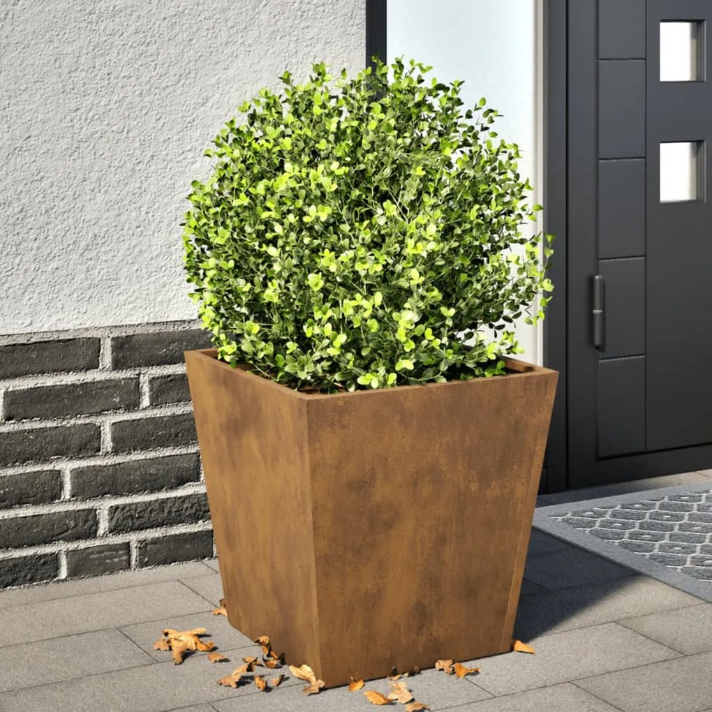 vidaXL Garden Planter 40x40x40 cm aço resistente às intempéries