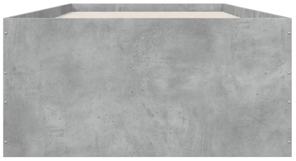 Estrutura de cama 100x200 cm derivados de madeira cinza sonoma