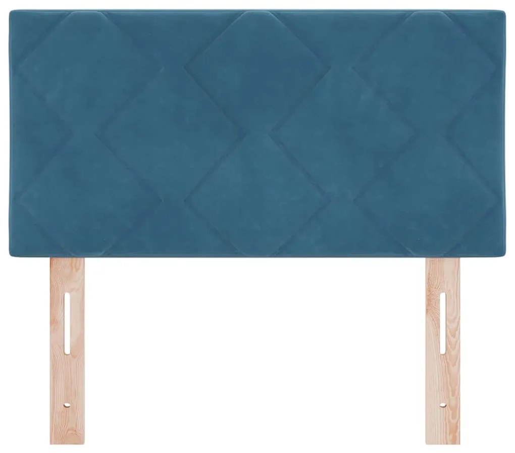 Cabeceira vidaXL Design Blocos de Diamante Azul Escuro 80 cm Veludo