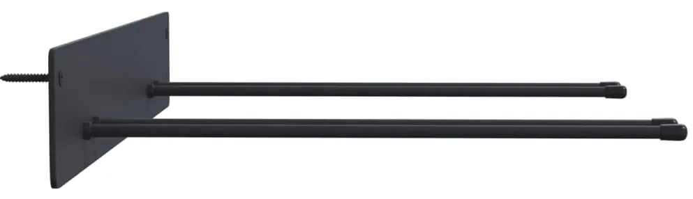 Suportes de parede p/ ferramentas de jardim 8 pcs aço preto