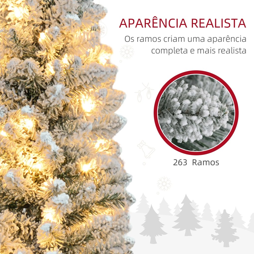 HOMCOM Árvore de Natal Árvore de Natal artificial nevada de 150 cm com