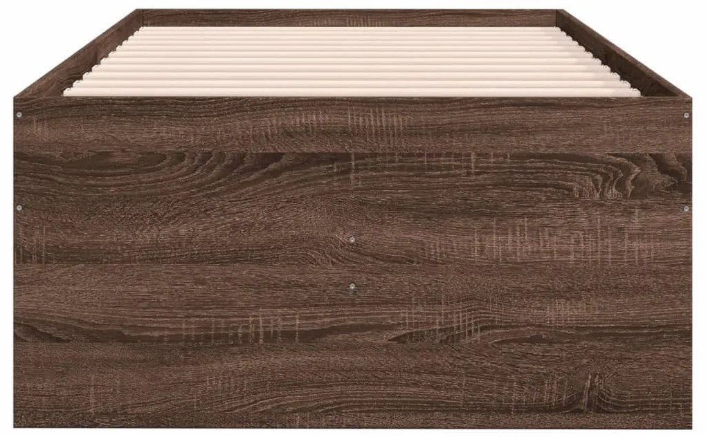 Sofá-cama com gavetas sem colchão 75x190 cm carvalho castanho