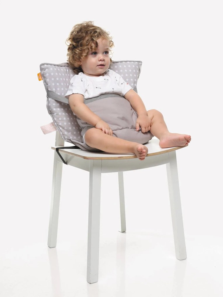 Assento elevatório BABYTOLOVE, cadeira nómada cinzento medio estampado