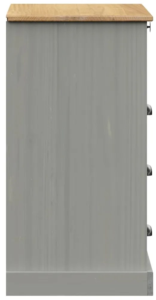 Armário com gavetas VIGO 80x40x76 cm pinho maciço cinzento