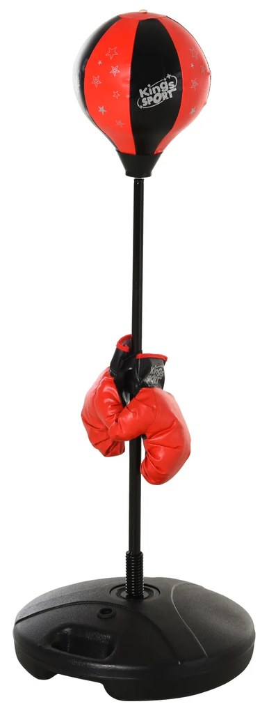 Pêra de boxe para crianças, ajustável em altura, com luvas 38x38x78-120cm
