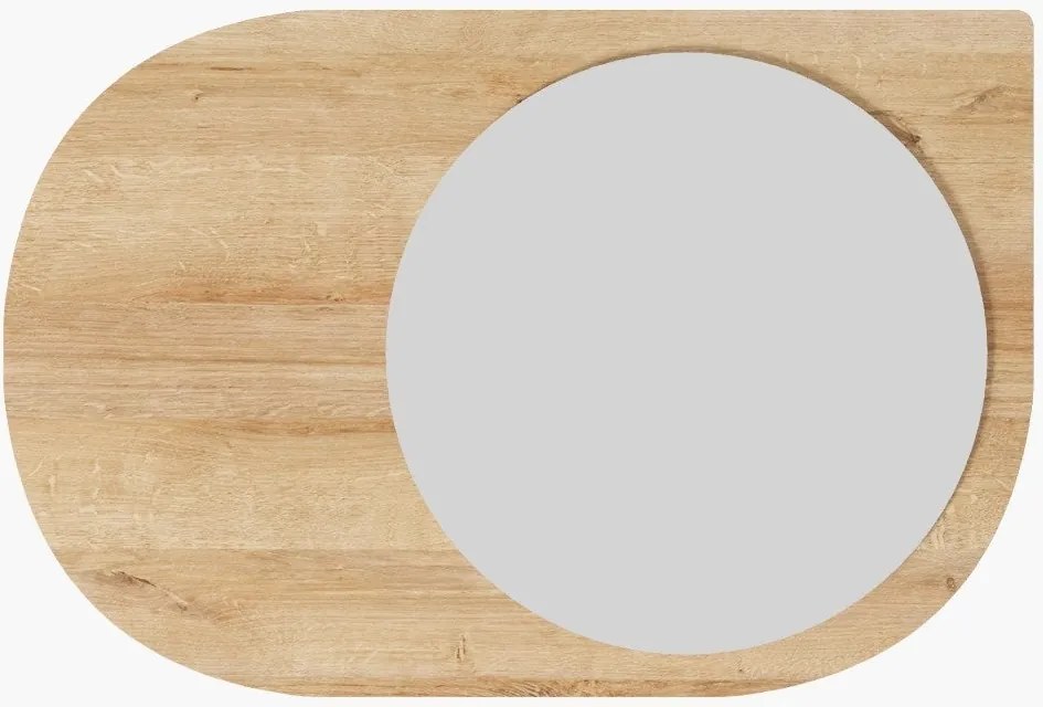 Espelho "Pubble" - 60 x 90 x 2,2 cm - Carvalho Safira - Design Moderno