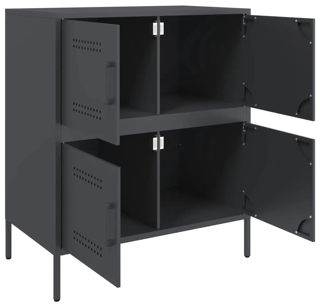 Aparador 68x39x79 cm aço antracite
