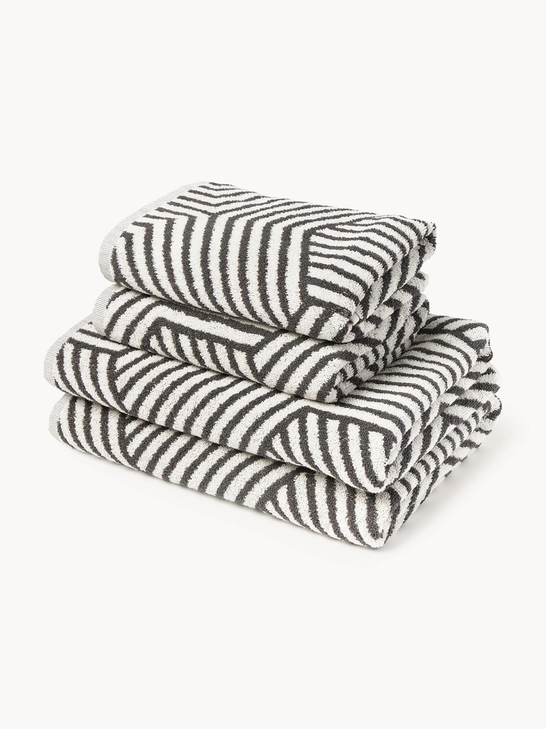 Conjunto de toalhas Fatu, vários tamanhos, conjunto de 10