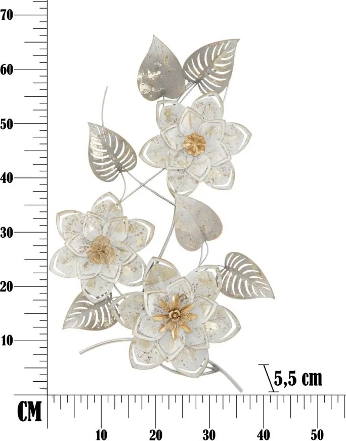 PAINEL DE FERRO DE PAREDE 3D ARTIC CM 39X5,5X67,5 MULTICOLOR