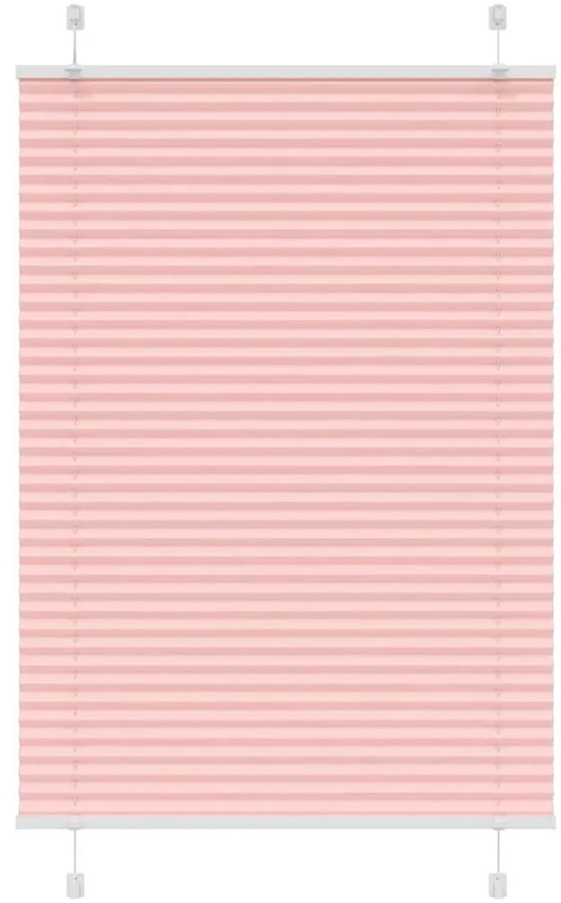 Rosa Plissada Cega 85x150 cm Largura Tecido 84,4 cm Poliéster