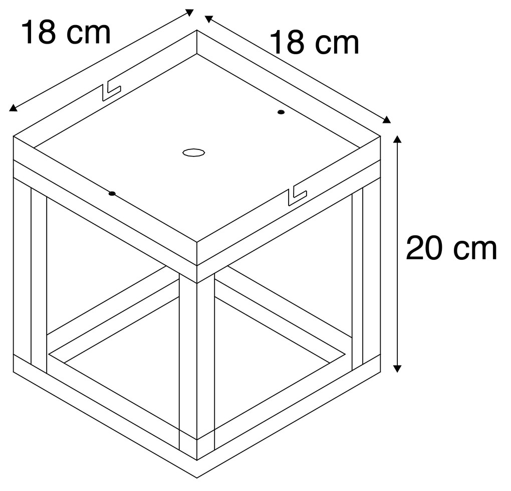 Candeeiro de teto industrial castanho ferrugem - Cage