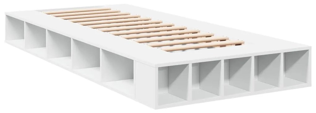 Estrutura de cama 90x200 cm derivados de madeira branco