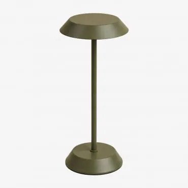 Lâmpada De Mesa Led Sem Fios Em Ferro Oravella Verde Azeitona Intenso - Sklum