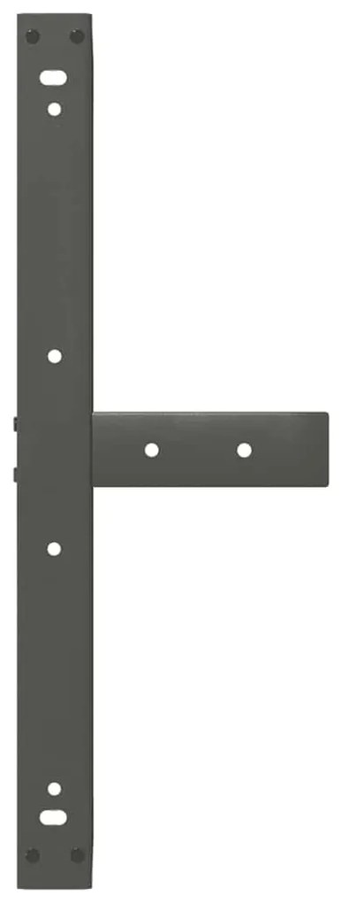 Pés para mesa de centro em forma de T, 2 peças, antracite, 70x25x(30-3