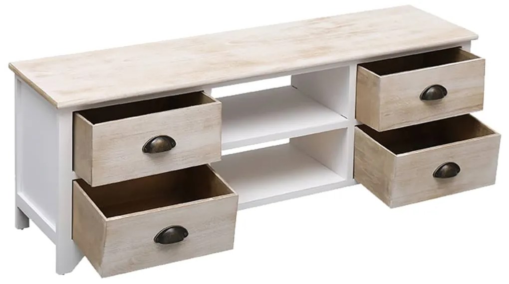 Móvel de TV 108x30x40 cm madeira paulownia maciça