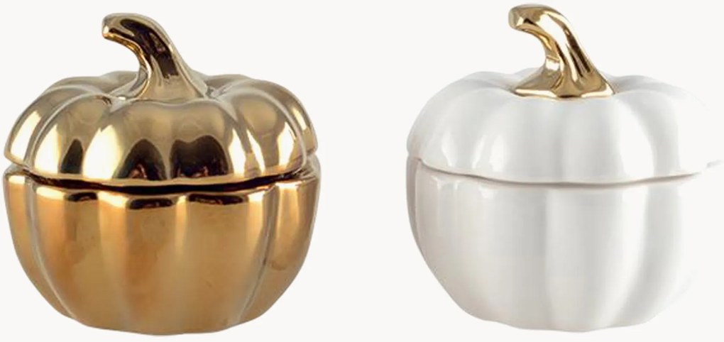 Suportes para velas em porcelana Pumpkin, conjunto de 2