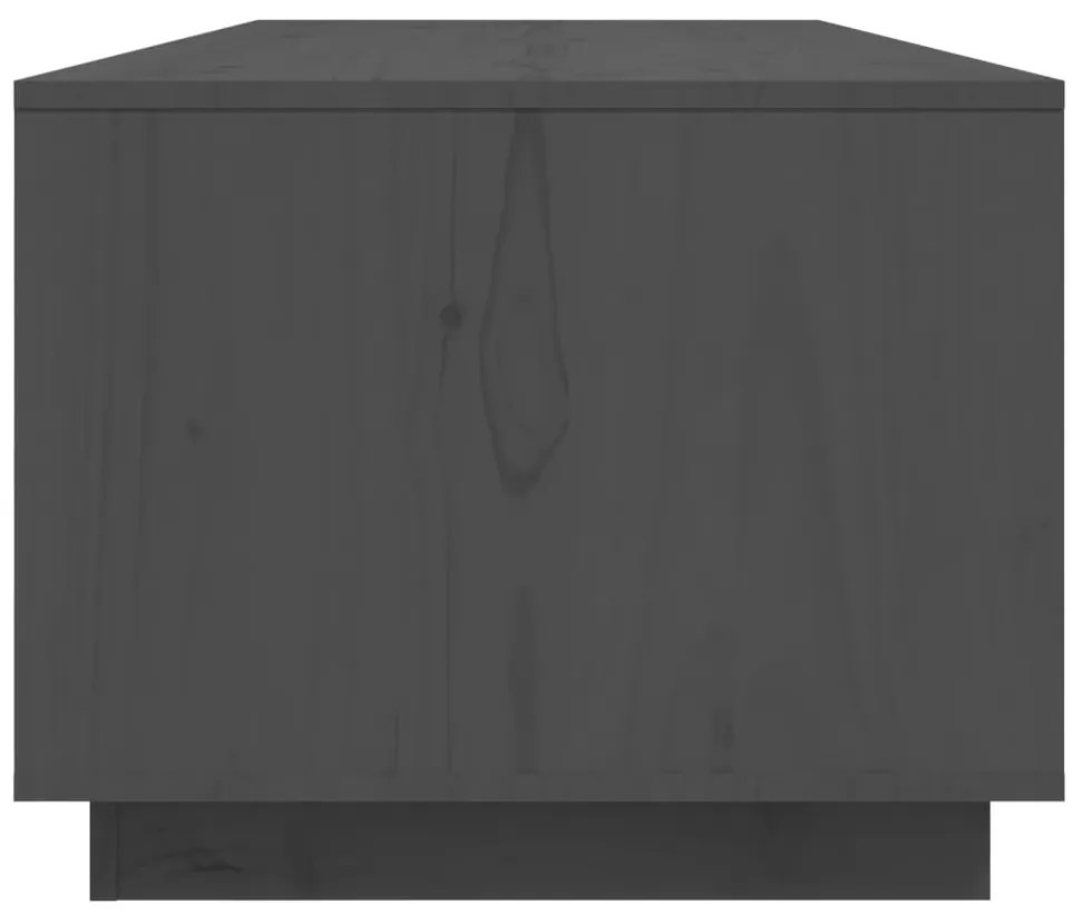 Mesa de centro 110x50x40 cm madeira de pinho maciça cinzento