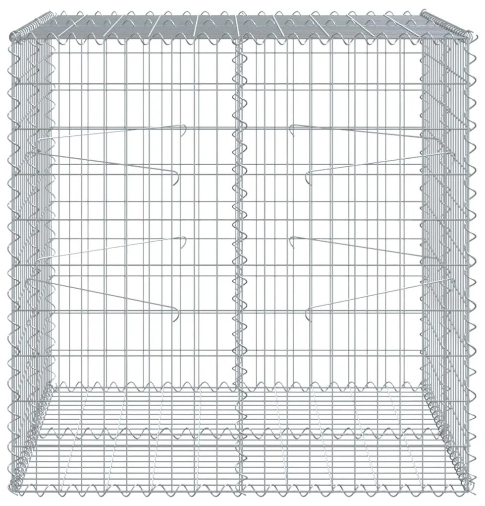 Cesto gabião com cobertura 100x100x100 cm ferro galvanizado