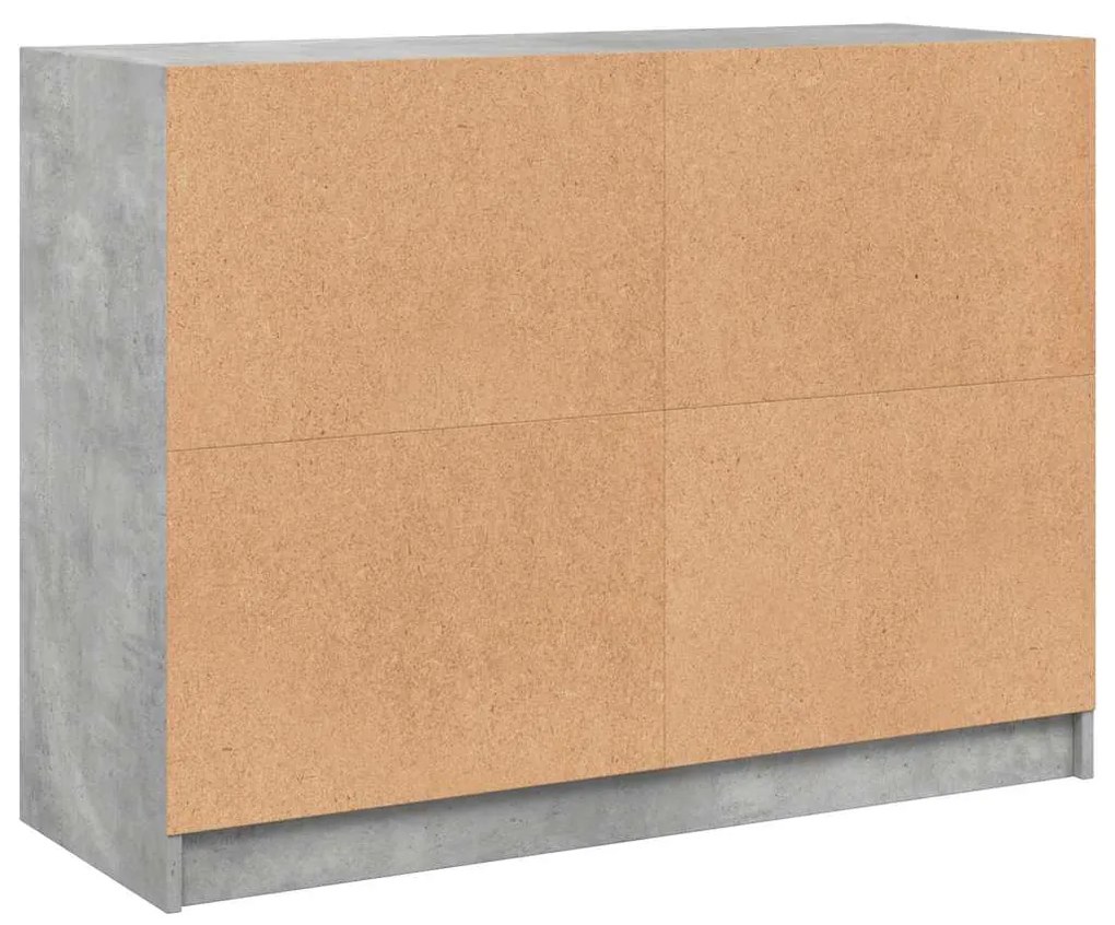 Aparador 102x37x75,5 cm derivados de madeira cinzento cimento