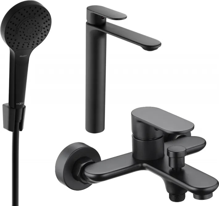 Mexen Milo R05 conjunto de banho, preto - 71313R05-70