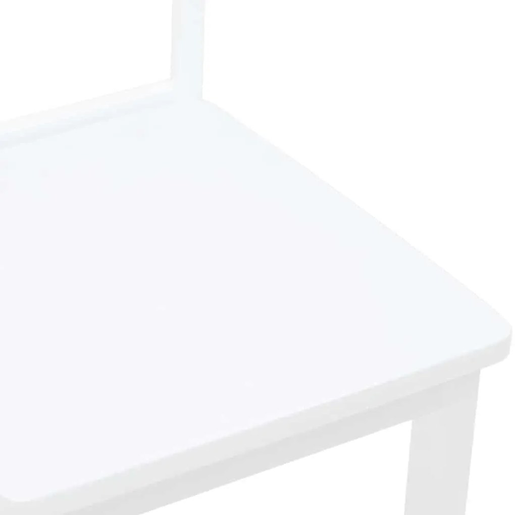 Cadeiras de jantar 2 pcs madeira de seringueira maciça branco