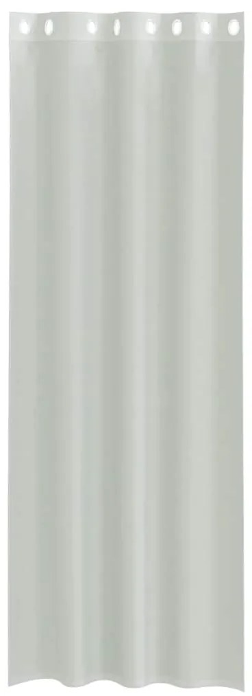 Cortinas de voile com ilhós 2 pcs cinzento-claro 140x300 cm