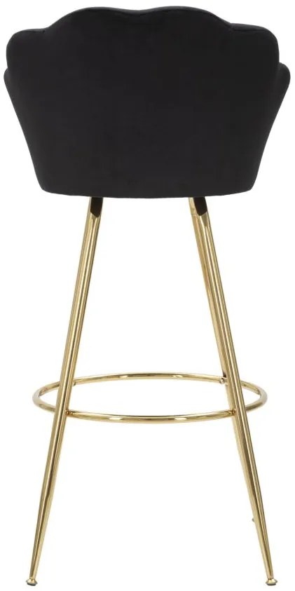 BANCO DE BAR VIENNA 55X53X110 CM PRETO E DOURADO