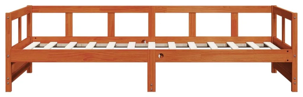 Sofá-cama sem colchão 90x200 cm pinho maciço castanho-mel